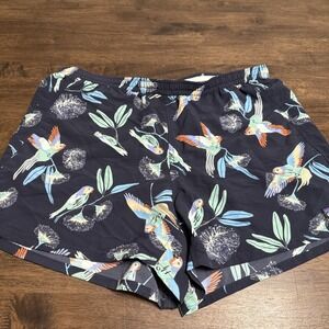 Patagonia Baggies Shorts Mens Large Blue Birds Print Swim Trunks Worn Wear‎
